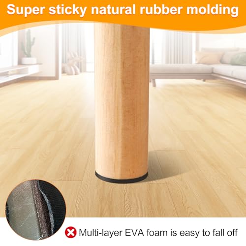 CHUNZEXI Non Slip Rubber Furniture Pads & Grippers, Self Adhesive Round Floor Protectors for Chair & Table Legs and Feet, 1.5 Inch, 32 Pack, Round - size: 1.5 inch 32 Round