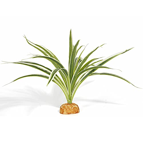 Artificial Spider Plants, Reptile Terrarium Decor, Bearded Dragon Tank Accessories fit Crested Gecko Leopard Lizard Chameleon Ball Python Snake Frog - color: B-artificial Spider Plants