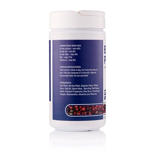 Plecoceramics Betta Fish Pellets Extreme Color, Complete Nutrition Plus Color Boost, Enhancing Floating Food Betta Fish (3.5 oz / 100 g)