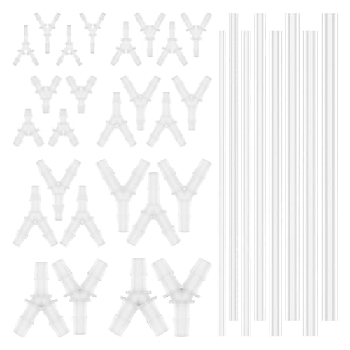 Y Hose Connector 3 Way Hose Splitter | Multi Size Hose Connector and Connecting Pipes, Aquarium Air Pumps Barb Connector, Gas/Water/Oil Hose Accessories 3.5/4.5/5.6/6.4/7.9/9.5/11.1/12.7mm