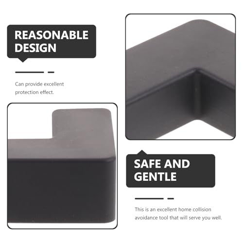 Kisangel 6pcs Black Medium Silicone Corner Protectors Anti-Collision Guard for Fish Tank and Aquarium Edges, Soft Safety Bumpers for Pets and Furniture Edge Protection