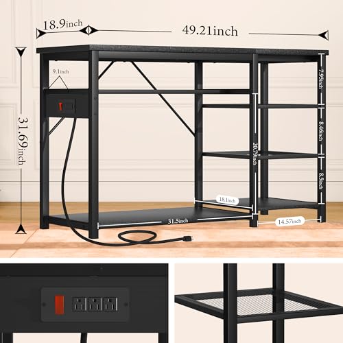 GRLEAF 55-75 Gallon Aquarium Stand: 1000LB Capacity, Built-In Power Outlets, 3-Tier Shelves for Fish Tank Accessories Storage, Heavy-Duty Steel/Wood Hybrid for Fish & Reptile Tanks | Excludes Tank - size: 55-75 Gallon