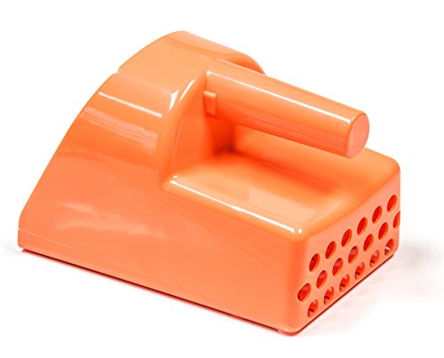 SE 3 Quart Sand Scoop Sifter with 0.5" Holes - Use for Gold and Metal Prospecting, Orange - color: Orange
