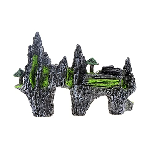 Saim Mountain View Aquarium Ornament Tree House Bridge Fish Tank Decoration