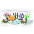 HyDren Axolotl Crafts DIY Tank Glow in The Dark Mini Axolotl Figures Gift for Home Sea Themed Birthday Party Decorations - style: Stylish