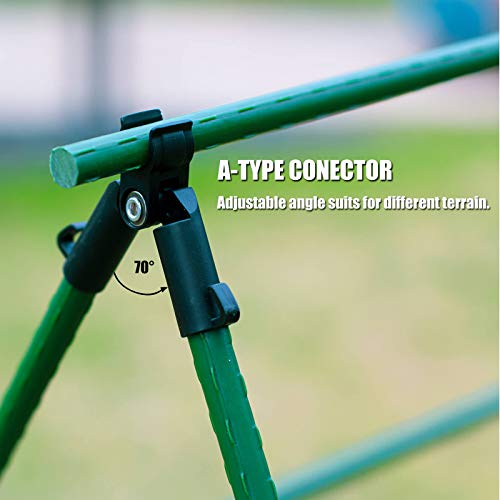 Orgrimmar 50PCS Connector Clip Set for 11mm Plant Trellis Gardening Stakes | Include A-Type Connecting Pipe, Joint Buckle Clip, Universal Buckle