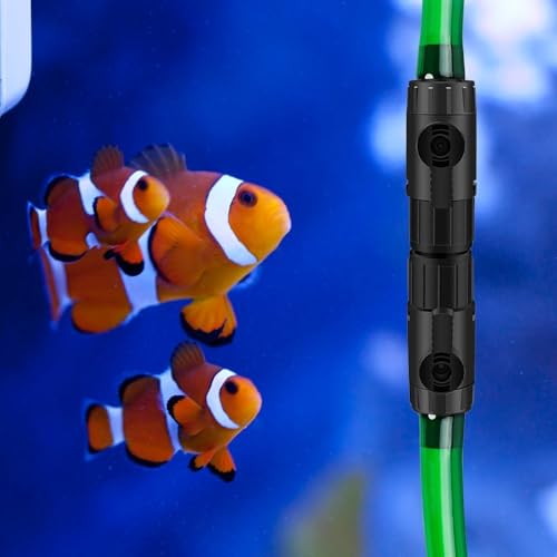 MiOYOOW Aquarium Hose Valve, Fish Tank Hose Connector Aquarium Water Control Valve with Quick Release Handle for 12/16MM Pipe - color: 12mm to 12mm