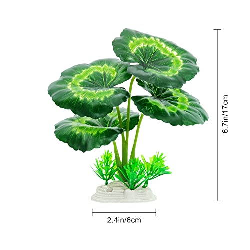 5Pack Tall Aquarium Plants - Reptile Habitat Plants Realistic Silk Fake Betta Fish Tank Decor for Terrarium Aquascaping - color: B-5pcs Set/Green