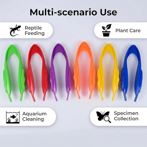 Insect Grabber Tweezers - Versatile Tool for Aquarium, Pet Feeding, Plant Care & Specimen Collection, Designed to Access Difficult-to-Reach Areas