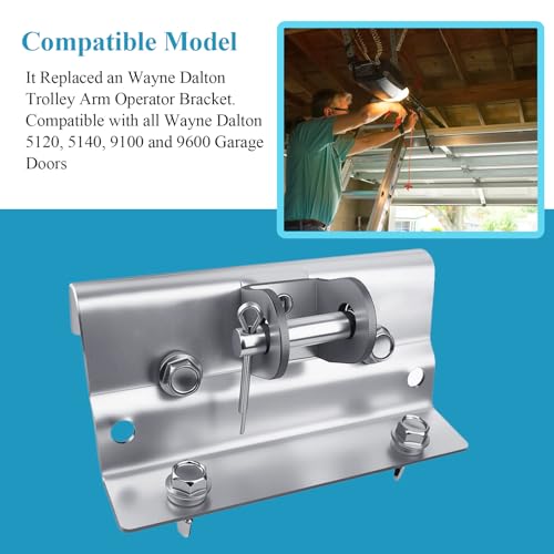 320787/322984 Garage Door Trolley Arm Attachment Operator Orbital Bracket & 321475 Hardware Bag Kit, Fit for Wayne Dalton 5120 5140 9100 9600 Garage Doors, Enhanced Rivets, More Sturdy & Durable - style: 320787