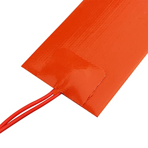 DERNORD 4PCS 12V 15W Silicone Heating Pad Rubber Flexible Heater Mat 50mm X 100mm - size: 12V 15W