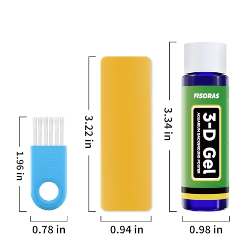 Aquarium Background Gel, 30ML(1OZ) Glue for Fish Tank with Brush and Scraper, Easy to Apply, Clearer and Brighter