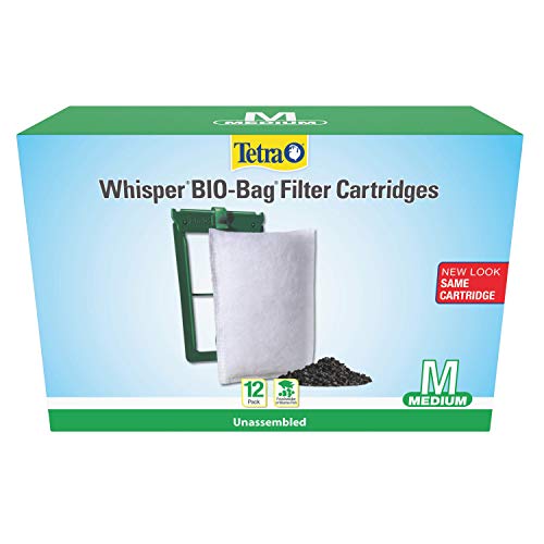 Tetra Whisper Bio-Bag Medium Filter Cartridges for Aquariums, 12 Count, Unassembled, Fits Tetra Whisper Fish Tank Filters 5-10 Gal, PF-10, IQ 10 - size: 12 Count, style: Standard