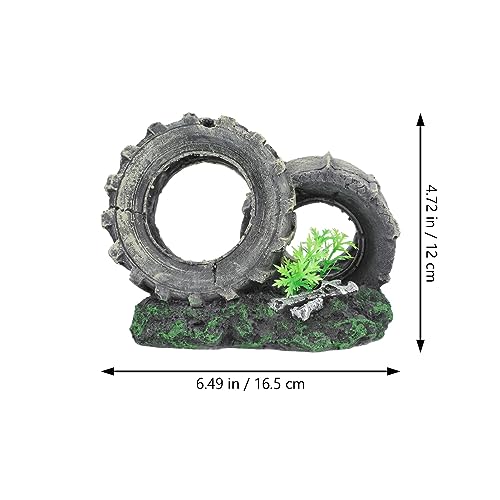 DOITOOL Fish and Shrimp Hideout House Cars Ornament Cars Accessories Desktop Accessories Fish Hideaway Aquarium Hideouts Aquarium Decoration Tank Decor Tank Decorations Tire