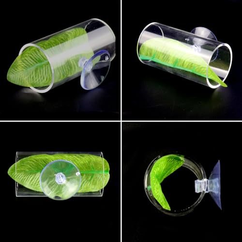 NAANEEZOO Betta Tube Tunnel, Hollow Design Fish Cave Hideout with Suction Cup, Safer Toys for Small Fish & Shrimp, Aquarium Decor