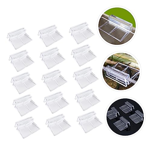 Mikikit 15pcs Aquarium Stand Acrylic Brackets Fish Tank Cover Holder Practical Rack for Aquarium
