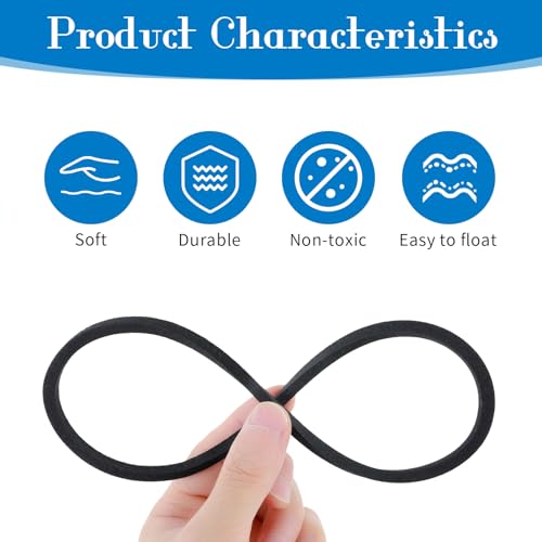 5Pcs Fish Feeding Ring, 5 Sizes Aquarium Feeding Ring for Fish Tank, Round EVA Floating Plant Corral/Aquarium Fish Feeder Ring Filter Out Floating Plants Accessories (Black)