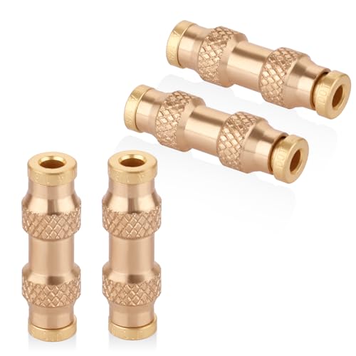 1/8" DOT Push to Connect Air Fittings, (One-eighth of an Inch) Push-In D.O.T Brass Fittings for Air Brake Lines of Trailers and Industrial(Pack 4) - color: 4PCS DOT Push-to-Connect, size: 1/8" Od