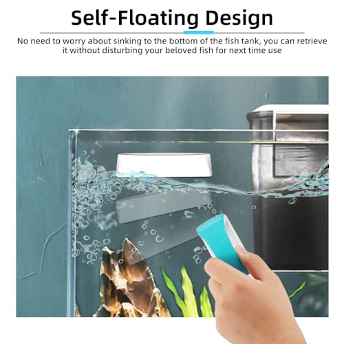 DaToo 2 Pieces Aquarium Magnetic Brush Glass Fish Tank Algae Scrapers Glass Cleaner Floating Scrubber Aquarium Clean Brush (Size M) - size: Size M (2 PCS)