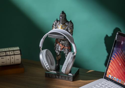 King's Guard Headphone Stand Watch Display Stand Jewelry Bracelet Necklace Holder Trays Towers Warrior Knight Mobile Phone Stand for Office & Home 12.20 Inch (Iron) - color: Iron