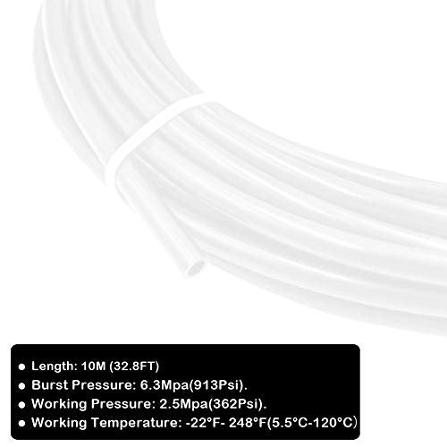 Beduan Pneumatic Nylon Tube 5/16"od SAEJ844 Air Line Nylon Hose Tubing for Air Brake System or Fluid Transfer（32.8ft 10 Meter） - color: Clear, size: 5/16"OD 32.8FT