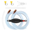 10FT Siphon Components Kit, Portable Manual Oil Sucker Pump, with Hose, Hose Retainer Clip, Copper Jiggler, Zip Ties, Shut-off Valve & Spring for Efficient Liquid Transfer - size: 10ft kit