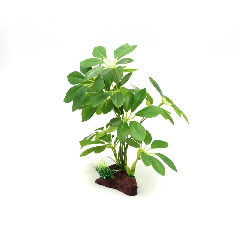 JGbaby Artificial Aquarium Plants,Fish Tank Decorations Betta Leaf Hammock Driftwood 10in Realistic Silk & Plastic Plants, Hideout Decor for Betta. Goldfish,Reptiles,Small Tanks (Green Type-I) - color: Green Type-i, size: 10 inches