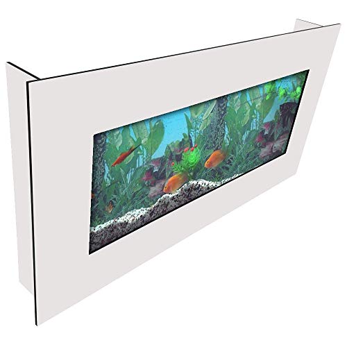 Aussie Aquariums AA-Skyline-MWHITE 2.0 Wall Mounted Aquarium, Matte White - color: Matte White, size: Skyline