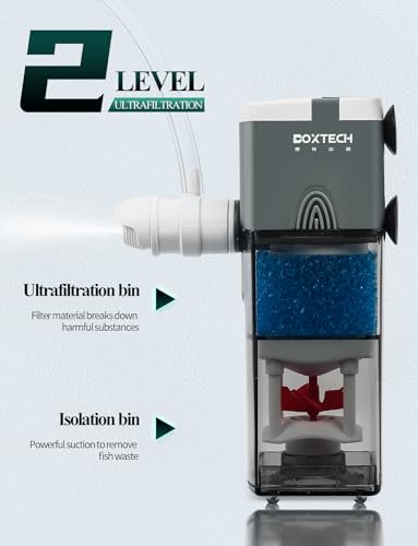 UPETTOOLS Aquarium Internal Filter, 4 in 1 Small Fish Tank Filters Pump Sponge Filter Ultra Silent Adjustable Submersible Power Filter with Multiple Function for Fish Tanks 5-10 Gallon