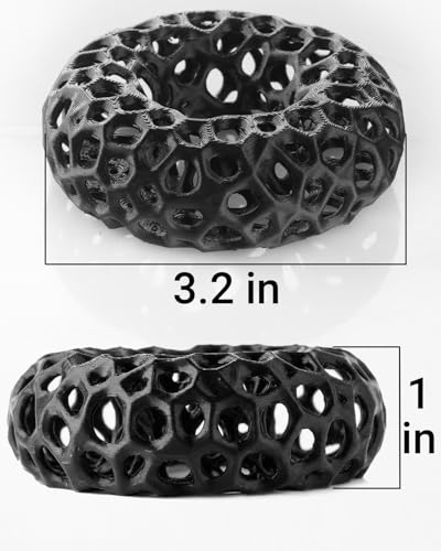 Shrimp Cave for Fish Tank Plants, 2-Pack Round Aquarium Caves for Cherry & Dwarf Shrimp, Plant-Compatible Shrimp Tank Accessories, Aquarium Decor (Black)