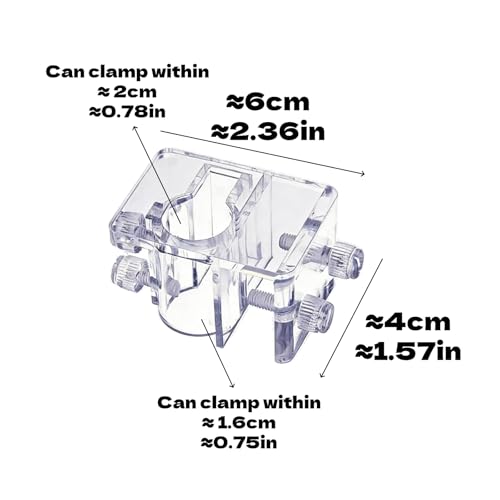 3Pcs Acrylic Aquarium Hose Holder Practical Tube Clips Aquarium Water Pipe Clamp for Fish Tank Water Pump Pipe Mounting