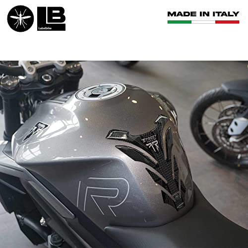 labelbike - 3D Sticker Motorcycle Fuel Tank Pad Protection and Decoration in Resin Compatible with Triumph Street Triple 765 R 2023