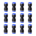 12PCS Straight Push Connectors Quick Release Plastic Push to Connect Fittings 1/2" inch Quick Connect Air Hose Fittings (1/2'', Blue) - size: 1/2'' 12PCS