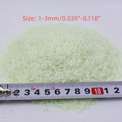 Glow in the Dark Gravel Stones,Aquarium Gravel,Aquarium Sand,Decorative Glow Gravel Rocks for Fairy Garden Fish Tank Succulents Pot Vase Filler Decor, 1 Pound (Yellow Green, 1-3mm) - color: Yellow Green, size: 1-3mm