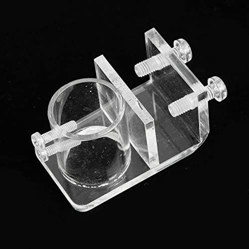 HEEPDD Aquarium Water Pipe Clamp, Acrylic Fish Hose Fix Clamp/Holder for 20mm Pipes, Perfect for Fish Tanks and Aquariums Aquarium Water Pipe, High Transparency Nan Supplies (Single Hole - size: Single Hole 25mm/0.98in Inner Diameter