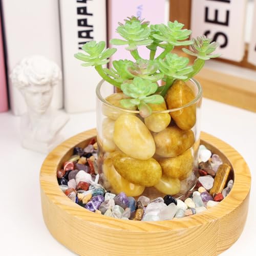 DUQGUHO Topaz Crystals Healing Crystal Stones Set Natural Crystals Bulk Irregular Stones 0.45 lbs - color: Topaz