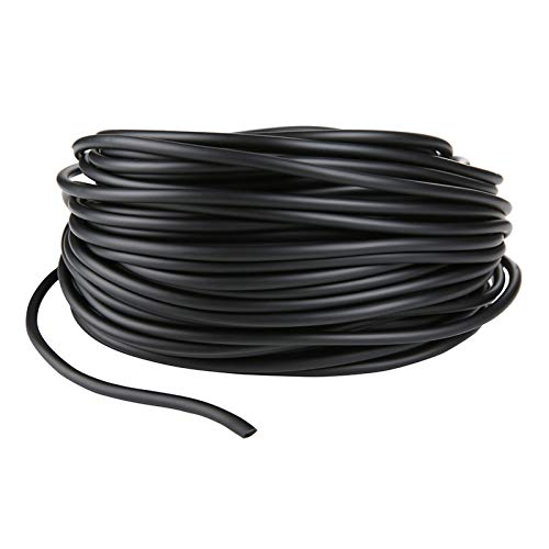 JIH Aquarium 100 Feet Standard 3/16" Black Flexible Airline Tubing with Black Plastic Connectors for Fish Tank,Terrariums, and Hydroponics - size: 100 Feet with connectors