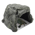 IBWell 7.1 Inch Reptile Hides Resin Tortoise Hideout for Hiding and Basking Aquarium Rock Caves for Snake Bearded Dragon Fish Lizard - size: Medium