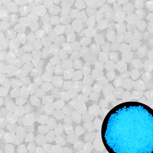 300pc Glow in The Dark Pebbles Luminous Stones Glow in The Dark Rocks Outdoor Decorations Stones for Walkway Pathway Backyard (White) - size: 300, style: White