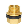 Hooshing Brass Bulkhead Fitting 1“ Male x 1" Female Thread Water Tank Connector for Rain Barrels, Aquariums, Tubs, Pools - size: 1 Inch