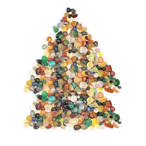 0.45 LB Polished Agate Stones Natural Decorative Rocks for Outdoor Decoration Home Decoration Fish Tank Vase Filler DIY Handmade Bamboo Succulents Cactus (Color Agate) - color: Color Agate