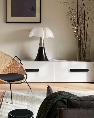 5 Pack Cabinet Handles Stick On Drawer Pulls 7 Inch Long Matte Black Peel and Stick Handles for Glass Doors No Drill Self Stick Refrigerator Door Handle - color: C-Matte Black, size: 7 Inch