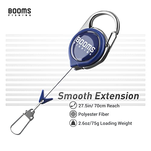 Booms Fishing FF3 7 PCS Fly Fishing Tools Kit, Fishing Knot Tool and Line Clipper Retractor, Magnetic Net Release with Lanyard, Fly Fishing Tippet Spool Holder, Hook Remover Forceps - color: Blue