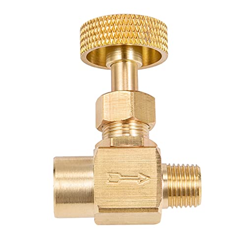2 Piece Heavy Duty Brass Instrument Replacement Control Needle Valve 1/4" Npt Female X 1/4" Npt Male Connection - size: 2 PCS 1/4 " Female * 1/4"Male needle valve