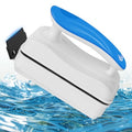 AQQA Aquarium Magnet Glass Cleaner,Dolphin Series-Fish Tank Algae Scraper Brush Cleaner for Glass or Acrylic,2 Detachable Blades Floating Cleaning Tool For1/4-1/2 Thickness - size: M 1/4"-1/2" Thickness