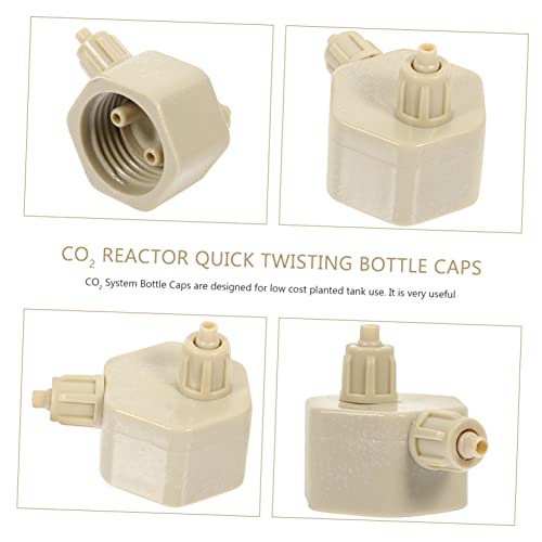 4pcs Reactor Bottle Caps Carbon Diffuser Fish Tank Easy to Install Accessory