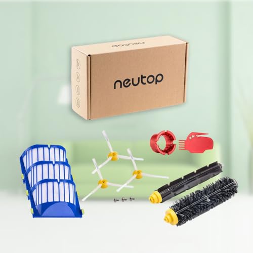 Replacement Parts Compatible with iRobot Roomba 675 677 671 670 665 655 645 694 692 614 Robot Vacuum Accessories includes Flexible Beater & Bristle Brush Filter Side brush Cleaning Tool.