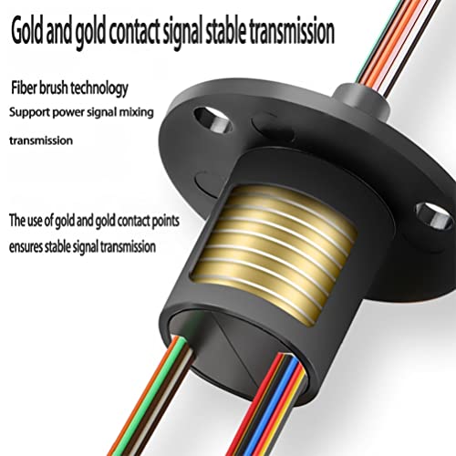 Slip Ring, Electrical Slip Ring Connector 2 Wires 30A, 22mm Diameter Waterproof Rotating Connector for Motor, Turntable, Industrial Automation - style: 2 Wires 15-30A Diameter 22mm