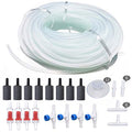 ALEGI Standard 3/16" Flexible Airline Tubing with Connectors for Aquariums, Terrariums and Hydroponics (50Feet+40Connectors) - size: 50Feet+40Connectors