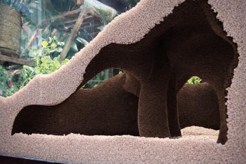 Aquarium & Terrarium Corner Underground Cave – Faux Mangrove Root Hideout for Betta, Corydoras, Shrimp, Geckos & Snakes – Natural-Look Tank Decor in Textured Root Style (Dark Chocolate, 7.5"x7.5"x4") - color: Dark Chocolate